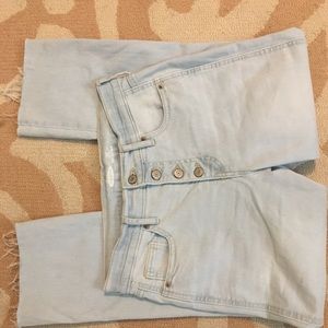 Old Navy button fly crop flare jeans